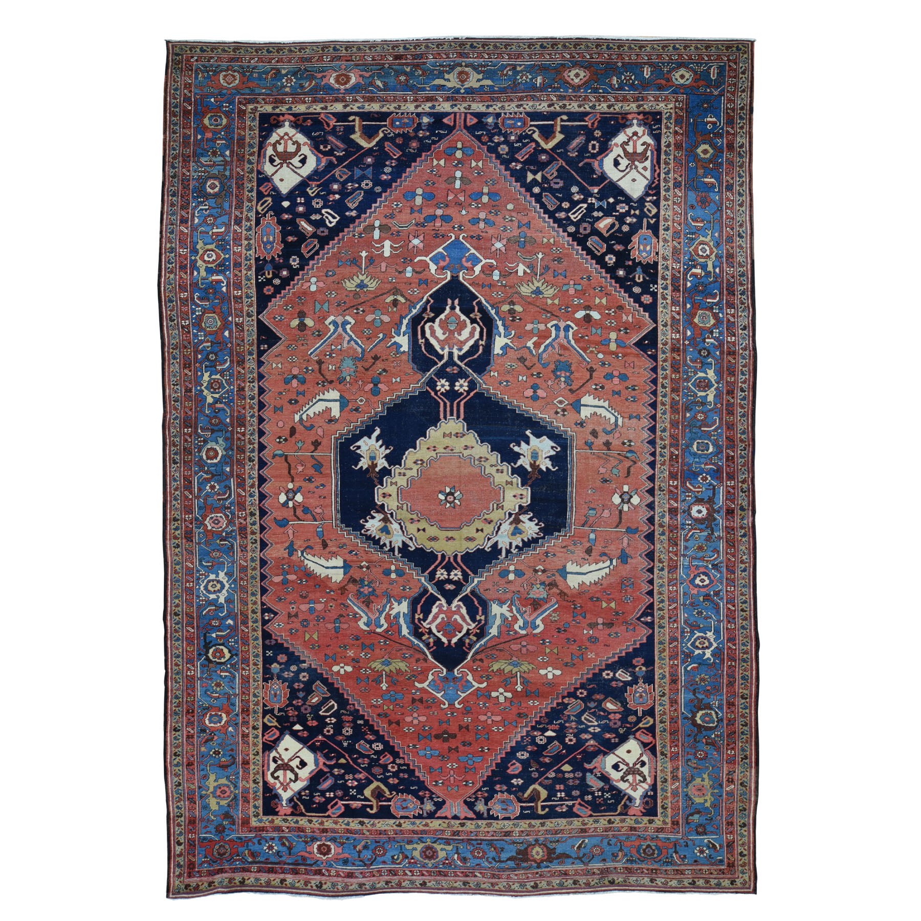 Traditional Wool Hand-Knotted Area Rug 9'5